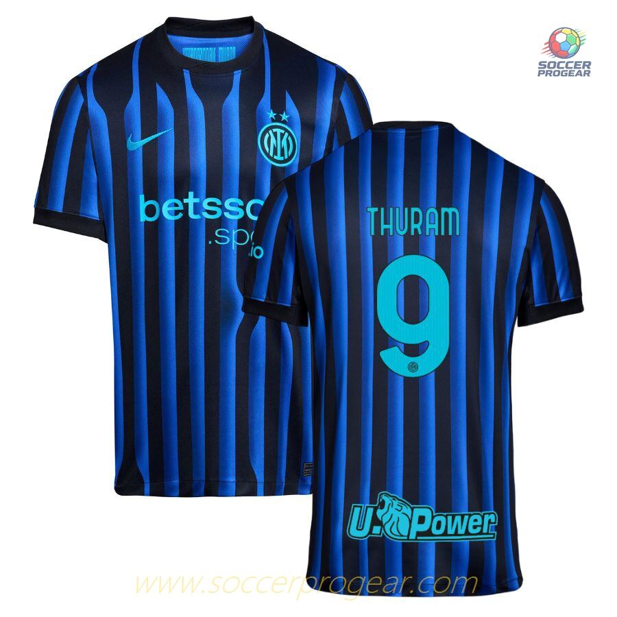 Inter Milan Home Soccer Team Shirt 2025/26 Collection Thuram