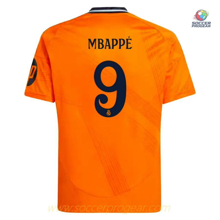 Real Madrid Away Youth Soccer Jersey 2024-2025 Season Mbappe