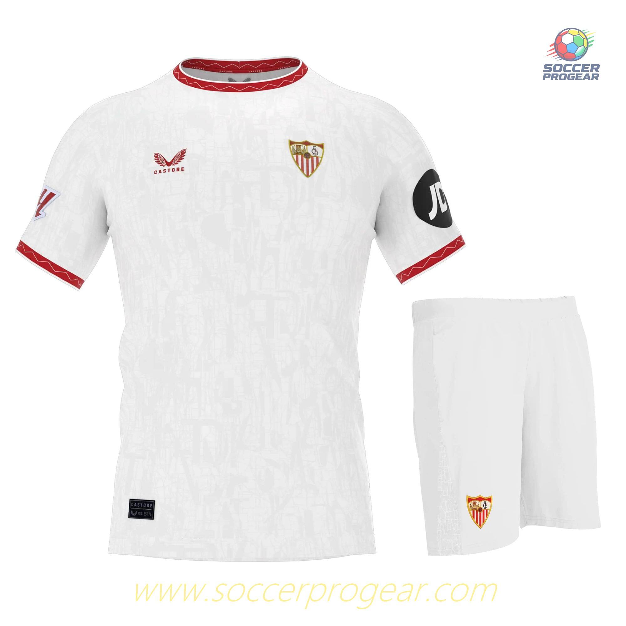 Sevilla FC Home Youth Jersey Set Soccer Jersey 2024/25 Collection