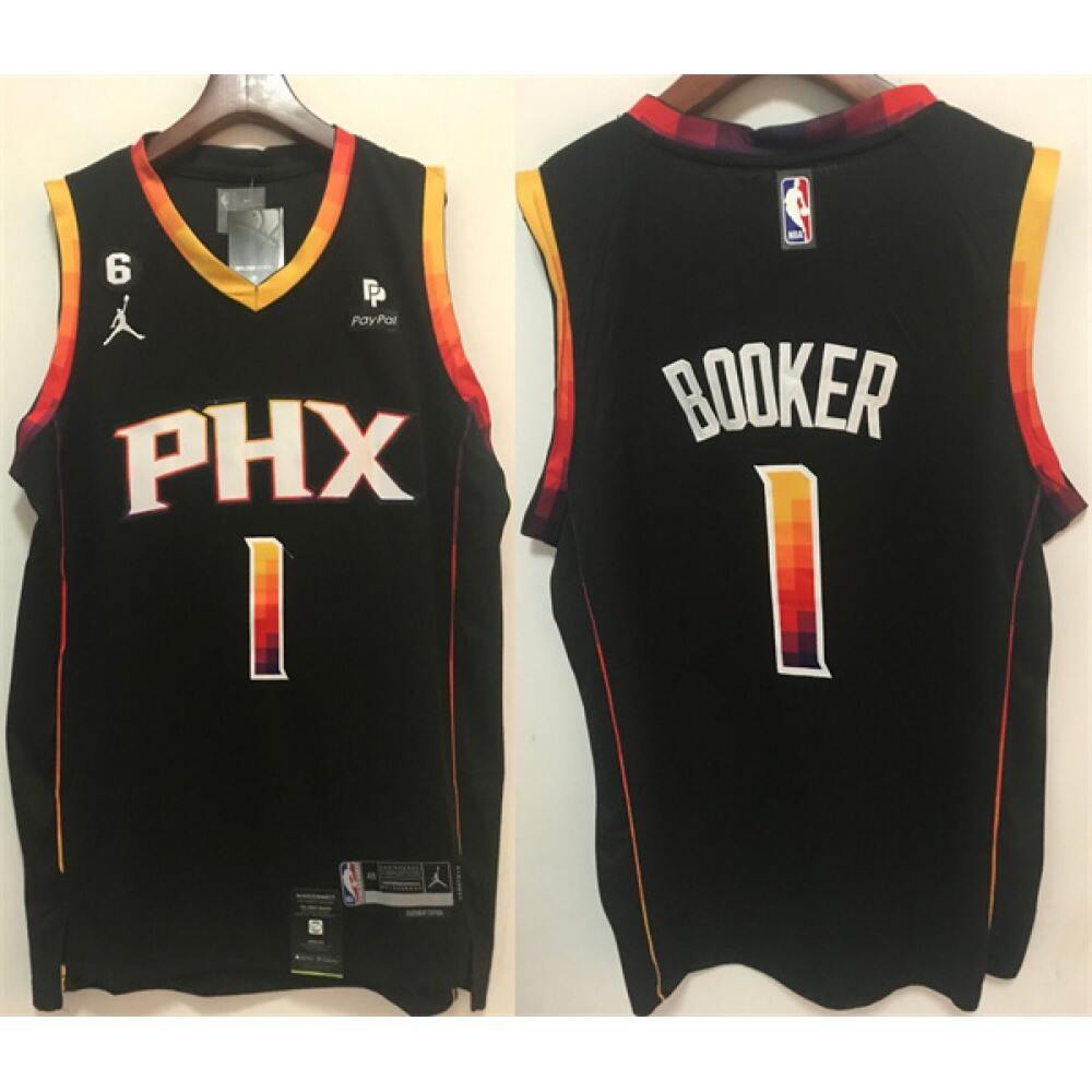 Game Day Professional Men's PHX #1 Devin Black Basketball Jersey