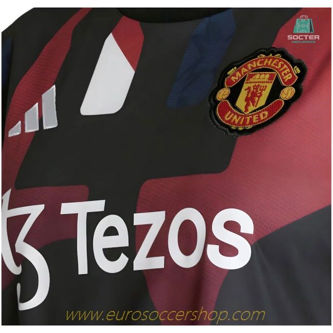 2024-2025 Man Utd Pre-Match Shirt (Black) - Womens