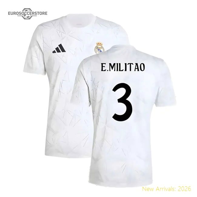 2024-2025 Real Madrid Pre-match Shirt (white) (emilitao 3)