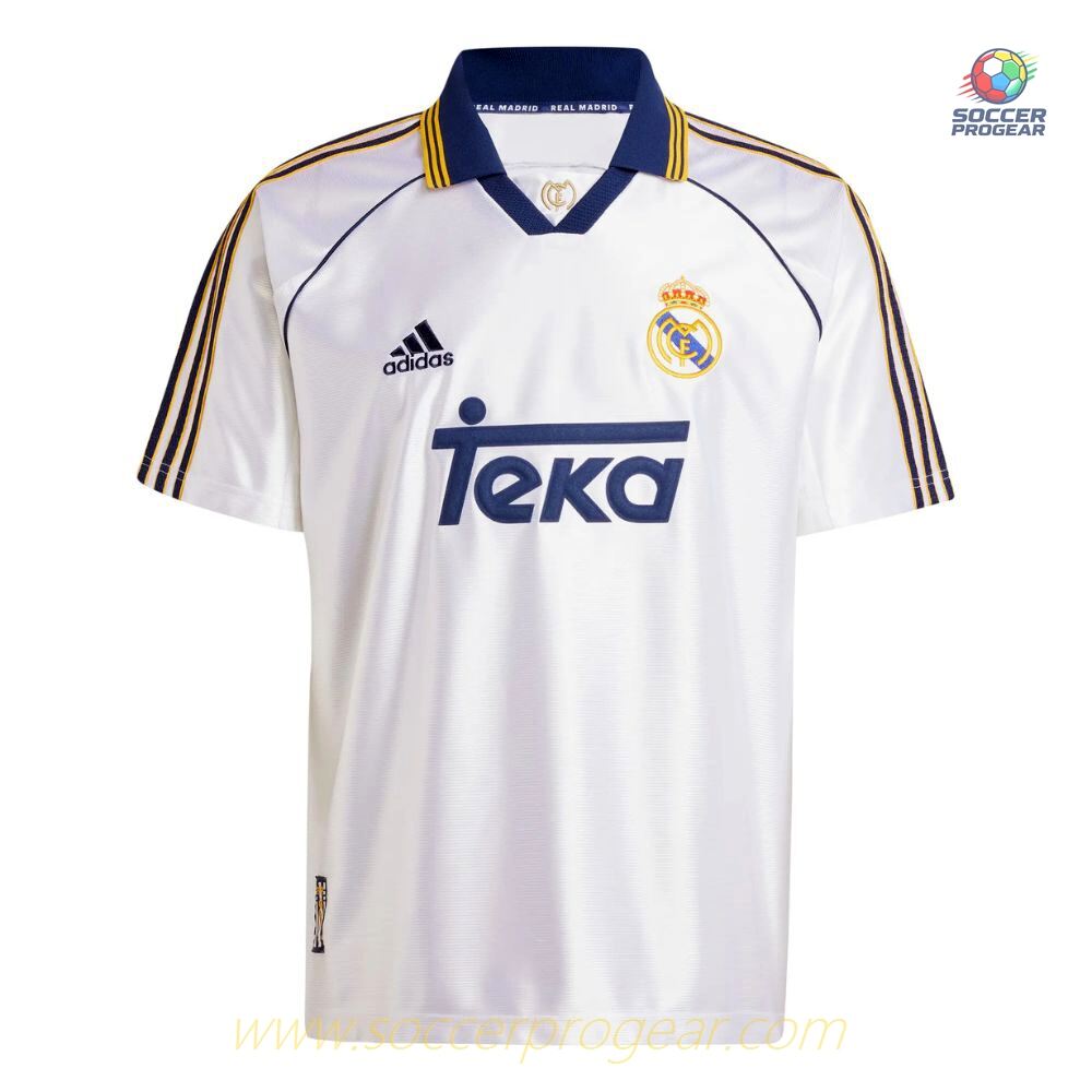 Real Madrid Home Team Soccer Team Shirt Bring Back 1999 2000