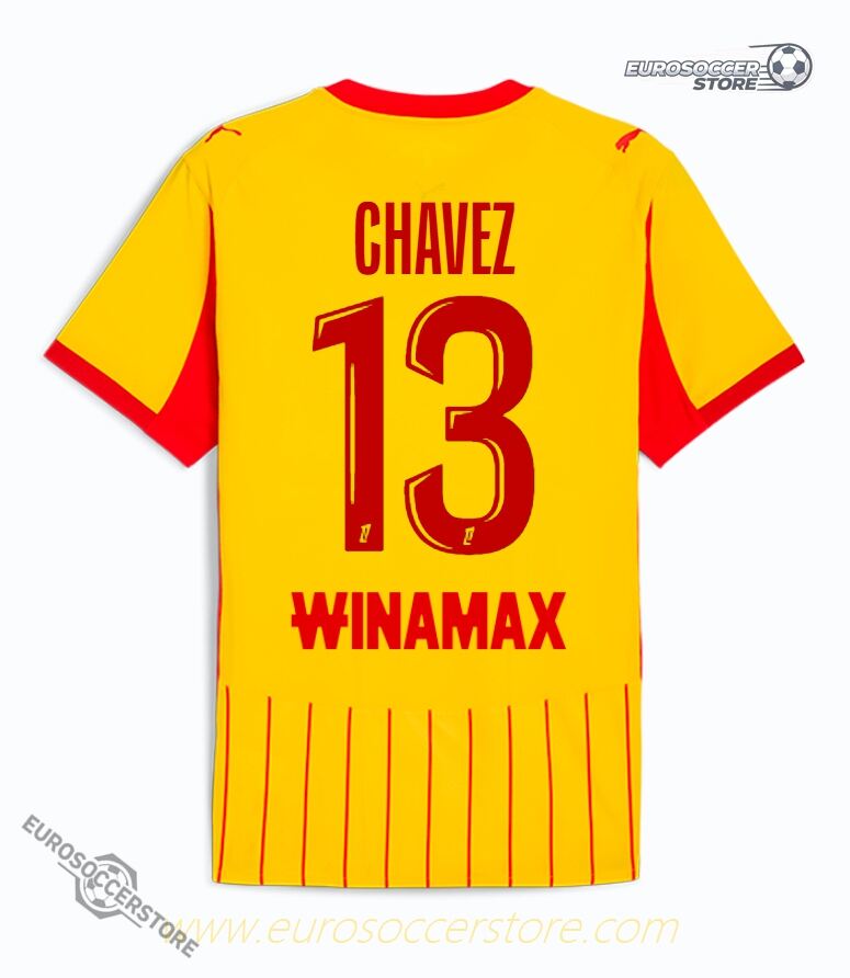 Lens Home CHAVEZ 13 Football Jersey 2025-2026 Season