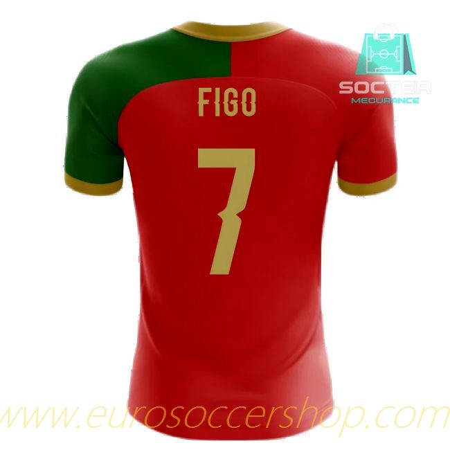 Authentic 2025-26 Collection Portugal Home Football Shirt Concept (Figo 7)