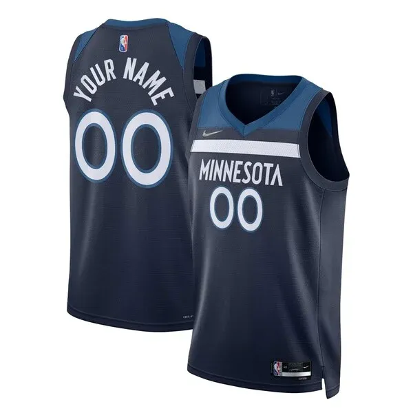 Minnesota Timberwolves Nike 2021/22 Diamond Swingman Custom Jersey - Icon Edition - Navy