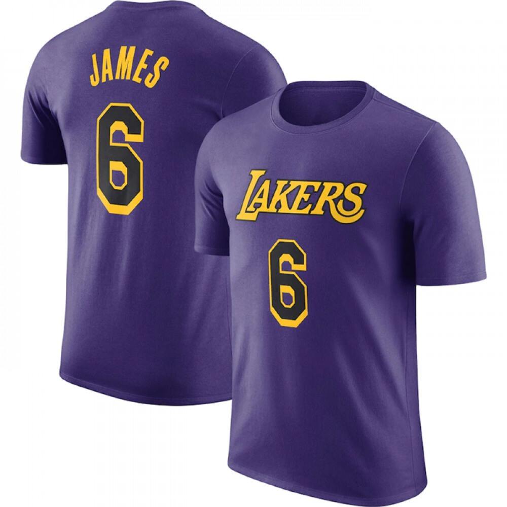 Exclusive Men's LA Lakers #6 LeBron Purple Basketball Jersey