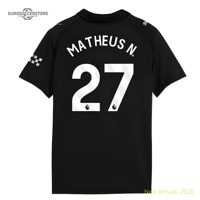 Official 2025-2026 Man City Away Shirt (kids) (matheus N. 27)