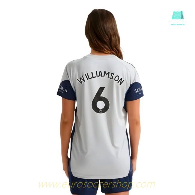 2025-2026 Arsenal Training Shirt (Grey Two) - Womens (Williamson 6)