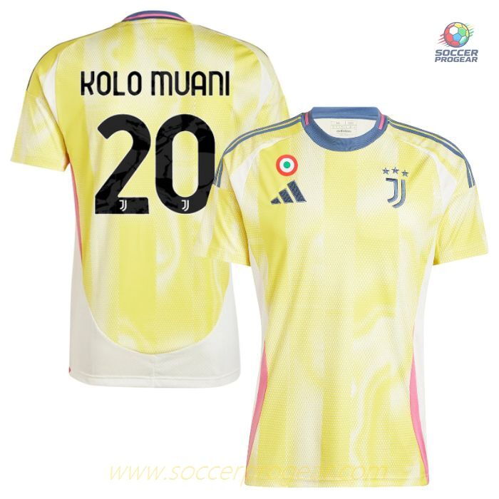 Juventus Away Football Team Jersey 2024-2025 Season Kolo Muani