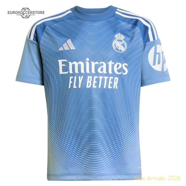 Excellent 2025-2026 Real Madrid Home Goalkeeper Shirt (blue) - Kids