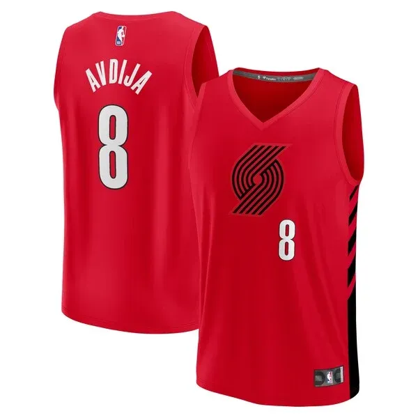 Deni Avdija POR Fast Break Jersey - official stylish - Red athletic