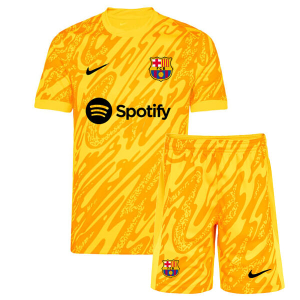 Kids Barcelona FC 2425 Goalkeeper Kit ShirtShorts - Official Replica