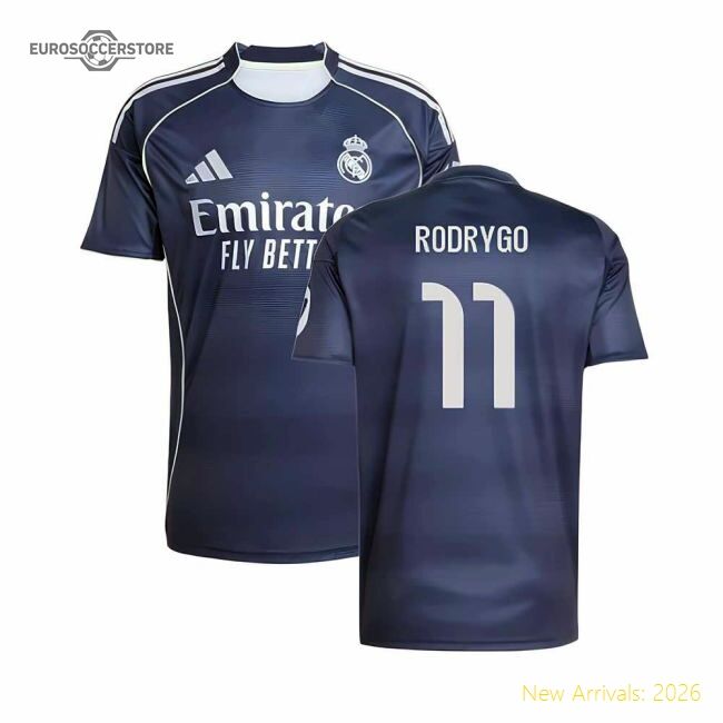 2025-2026 Real Madrid Away Jersey (rodrygo 11) - Fan Design