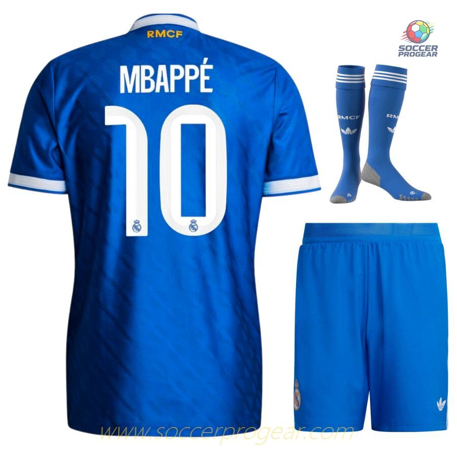Real Madrid Third Youth Jersey Set Soccer Football Shirt 2025-26 Edition Mbappe