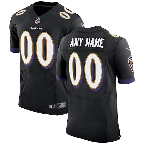 Durable BAL Ravens Elite Jersey - Black | NFL Fan Apparel | NFL Footba