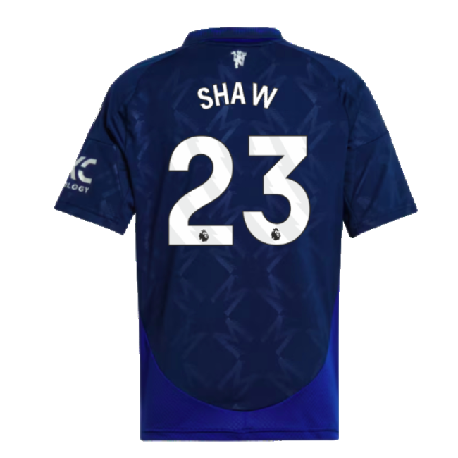 Luxury 2024-2025 Man Utd Away Shirt (kids) (shaw 23) - Match Day Jersey