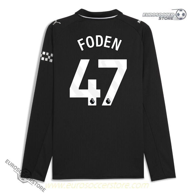 25-26 Season Manchester City FODEN 47 Away Long Sleeve Football Jersey