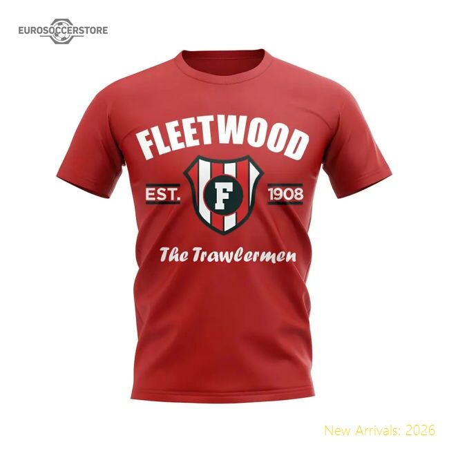 High-quality Fleetwood Established Football T-shirt (red) - Economical