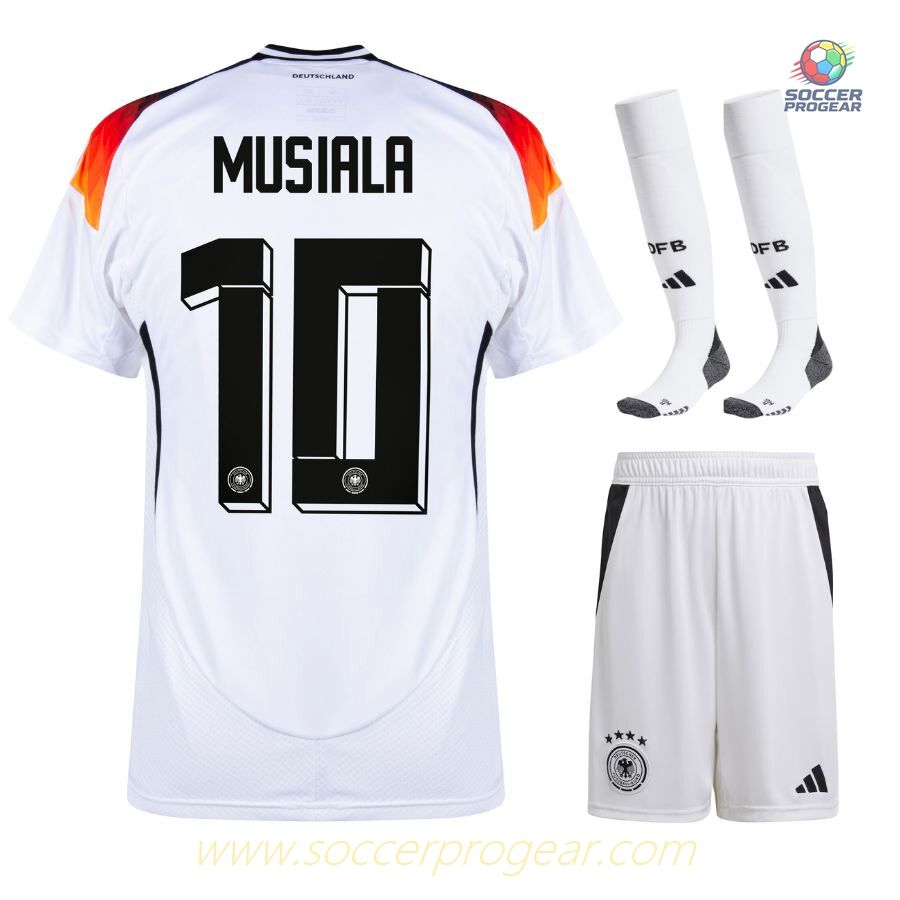 Germany Home Kids Football Kit Team Jersey 2024/25 Collection Musiala