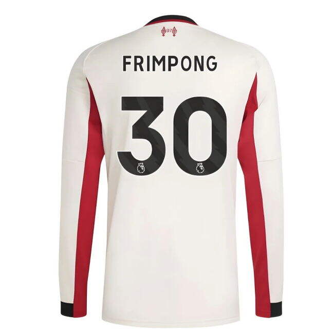 Liverpool 2025-20 Away Football Shirt with Frimpong Printing L M S