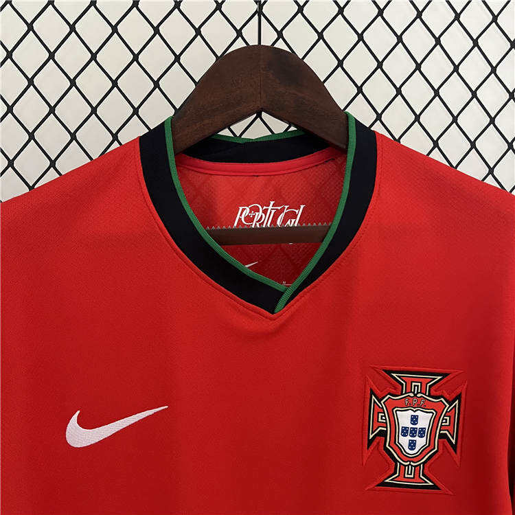 UEFA Euro 2024 Portugal Home Red Soccer Jersey Football Shirt -