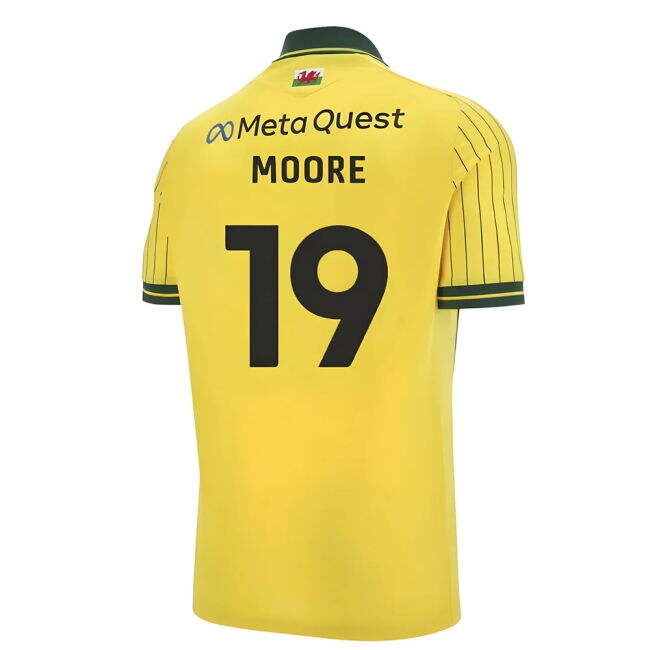 Durable Material Enthusiastic Football Wrexham Away Shirt Moore #1...