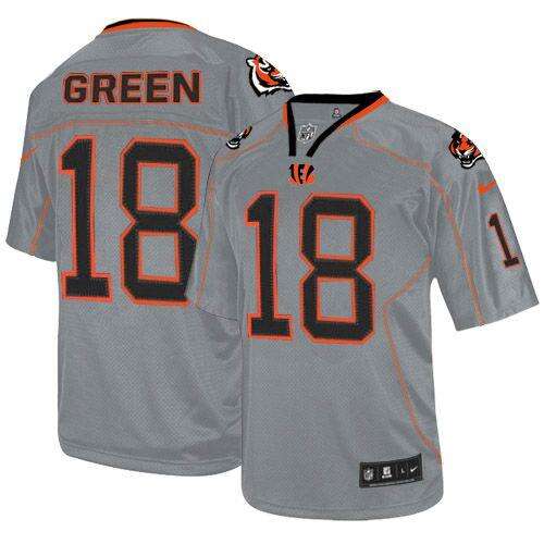 High-Quality Cincinnati Bengals #18 A. Green Green Lights Out Elite