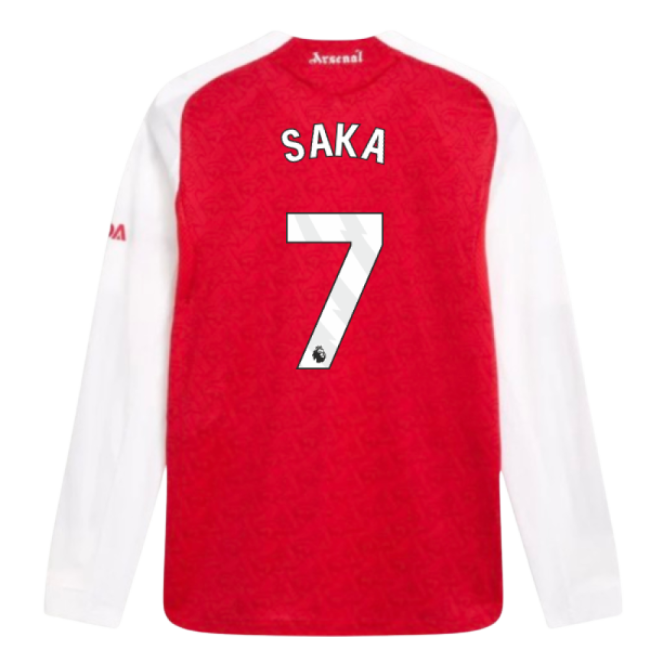 2025-2026 Arsenal Authentic Long Sleeve Home Top (Saka 7)