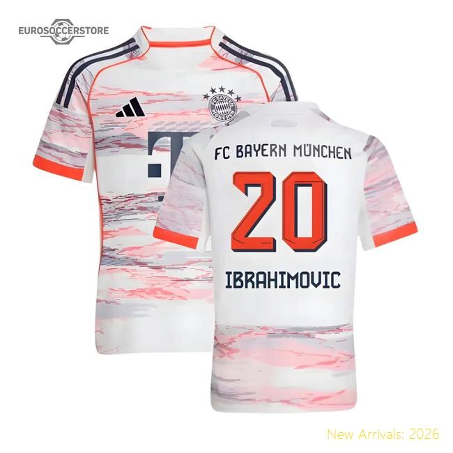 Top-grade 2025-2026 Bayern Munich Road Jersey (kids) (ibrahimovic 20)