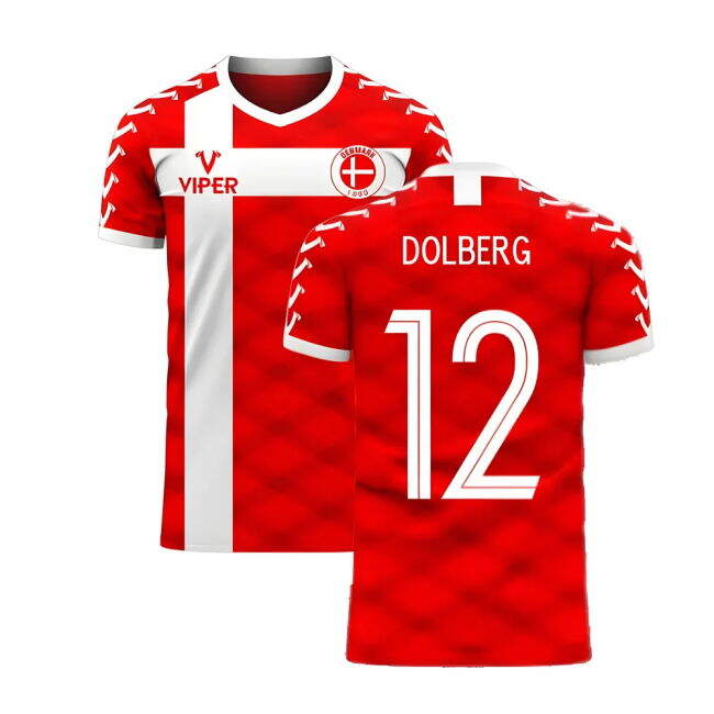 Denmark Football Team Rare Piece Home Rare Jersey (DOLBERG 12)
