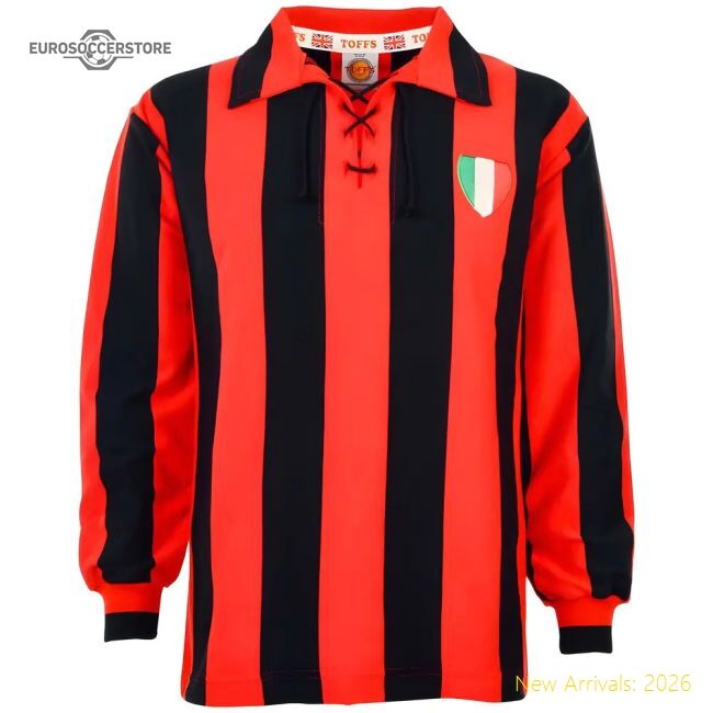 First-class A C Milan 1950s Retro Football Shirt - Match Quality
