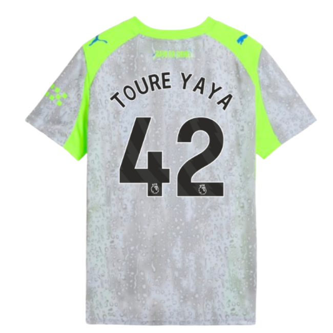 Pro Series Football Man City Third Shirt Kids Toure Yaya #42 Lates...