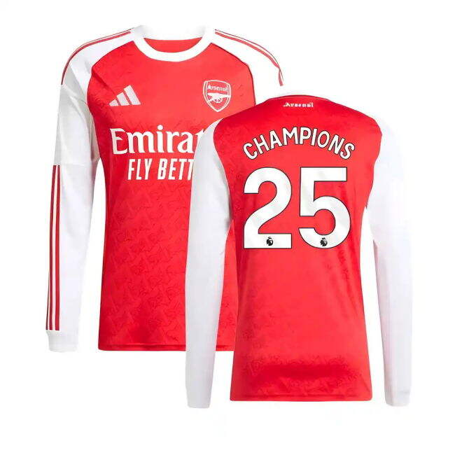 Proud Arsenal Arsenal Long Sleeve Home Shirt Champions #25 High Pe...