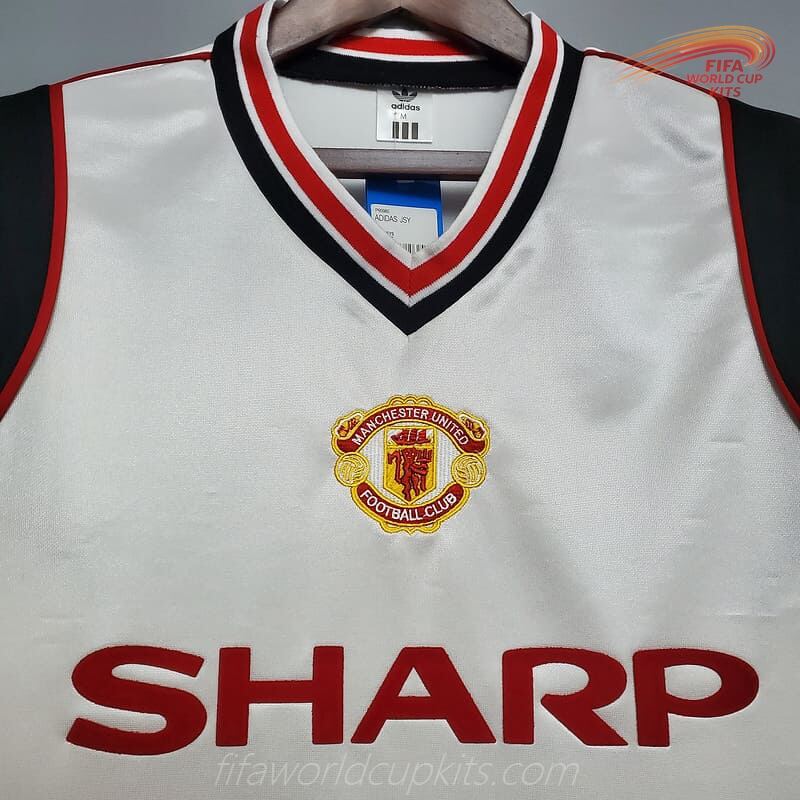 Manchester United 84-86 Away White Football Kit