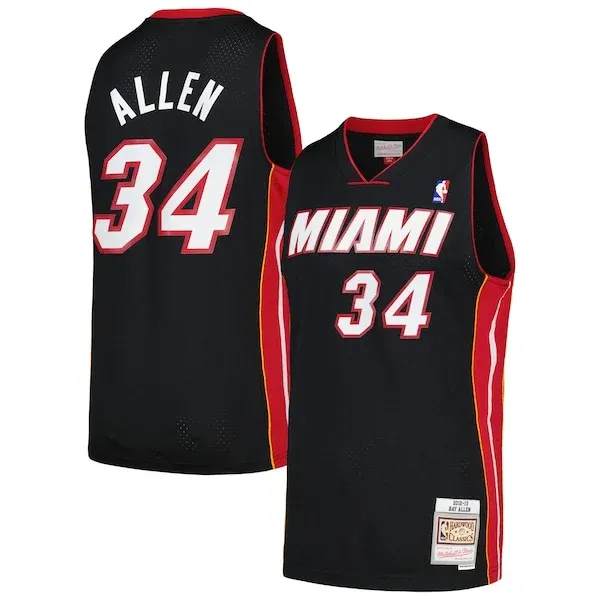 Ray Allen MIA Swingman Jersey - top-tier NBA - Black athletic