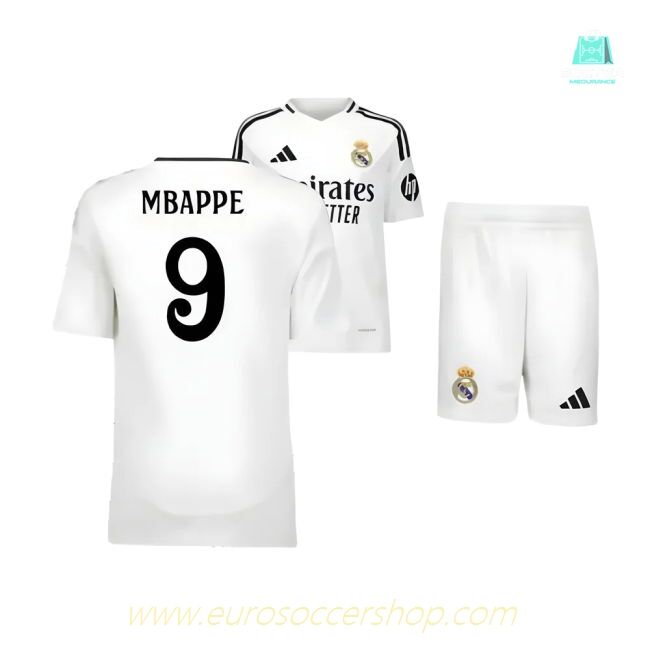 2024-2025 Real Madrid Home Youth Kit (Mbappe 9)