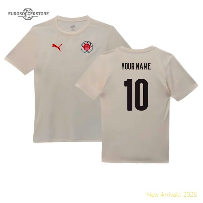 2024-2025 St Pauli Training Shirt (sugared Almond) (your Name)