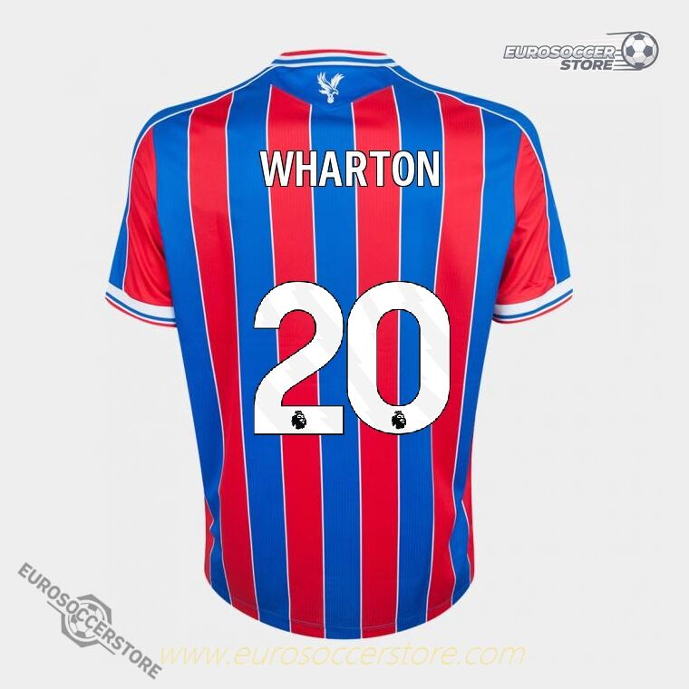 Crystal Palace 25-26 Home Version WHARTON Number 20 Jersey