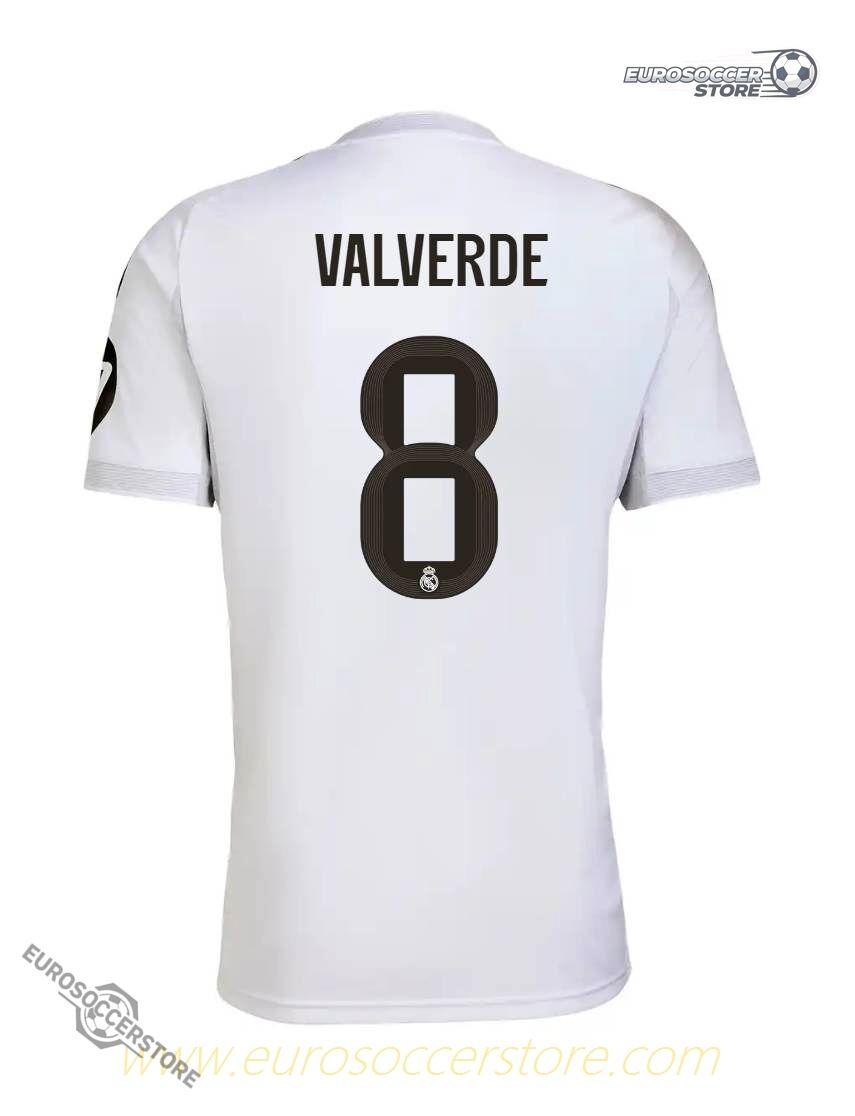 Valverde's No.8 Home Jersey for Real Madrid in the 25-26 Season