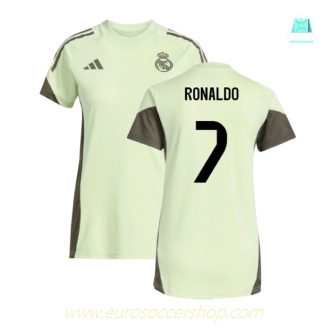 2025-2026 Real Madrid Training Jersey (Almost Lime) - Womens (Ronaldo 7)