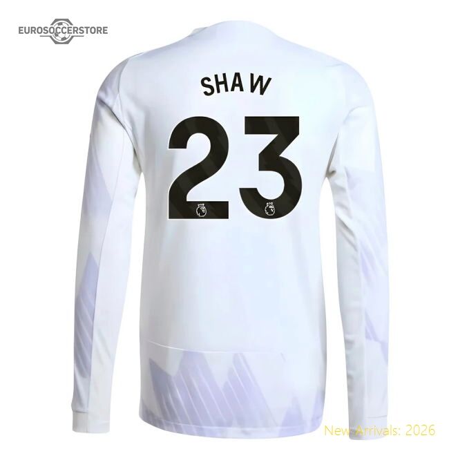 Premium 2025-2026 Man Utd Authentic Long Sleeve Away Shirt (shaw 23
