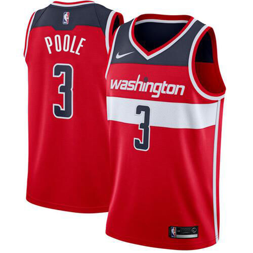 Wizards Jordan Poole #3 Professional 2024 Icon NBA Swingman Jersey Red