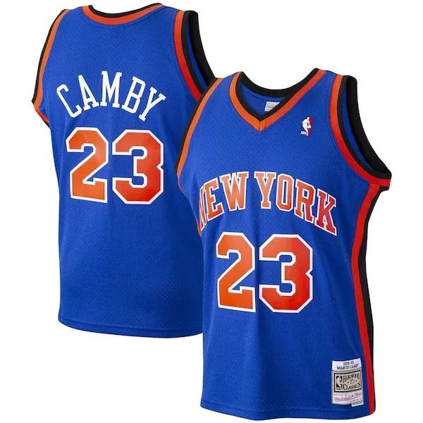 Marcus Camby NYK Swingman Jersey - authentic authentic-jersey - Blue