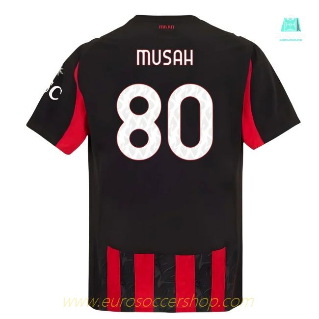 2025-2026 AC Milan Authentic Home Shirt (Musah 80)