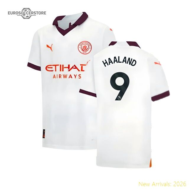 Premium 2023-2024 Man City Away Shirt (kids) (haaland 9) - Premium