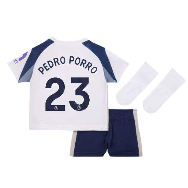 Replica Spurs Tottenham Home Baby Kit Pedro Porro #23 Ultra Comfor...