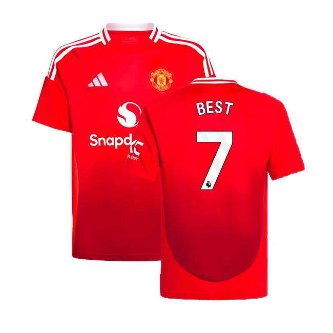 2024-20 Man Utd Home Football Shirt Best Name & Number M S Kids