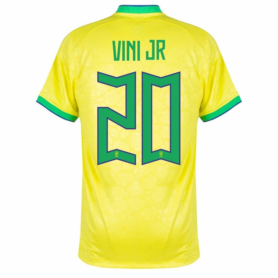 BRAZIL Licensed Product HOME JERSEY WORLD CUP 2022 VINI JR