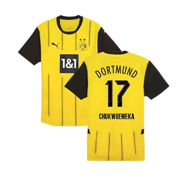 Dortmund Borussia Dortmund Authentic Home Shirt Chukwuemeka #17 Pr...